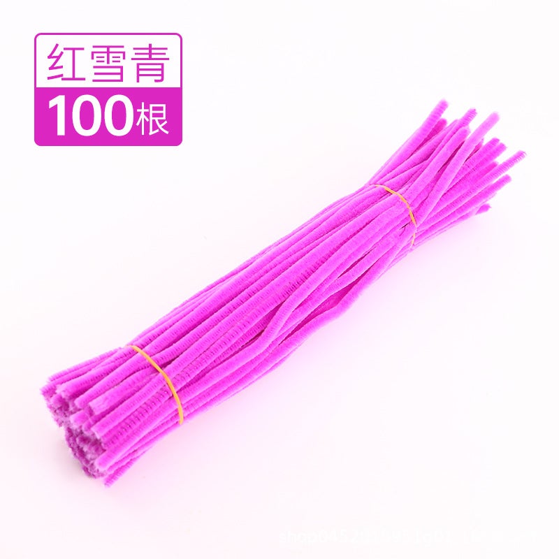 [] Macaron Wool Root Twist Bar Bouquet Handmade Diy Material Bag Encryption Color Wool - Image 1